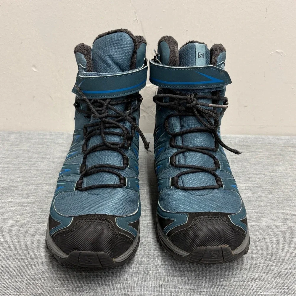Salomon XA Pro Waterproof Boots Kids 4 Blue 398458 Insulated Winter Hiking